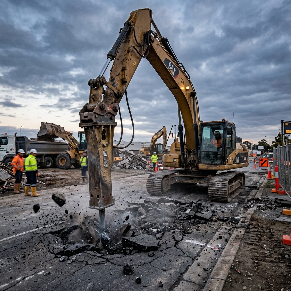 تكسير اسفلت - مؤسسة أعالي اسيا التطويرية للمقاولات العامة