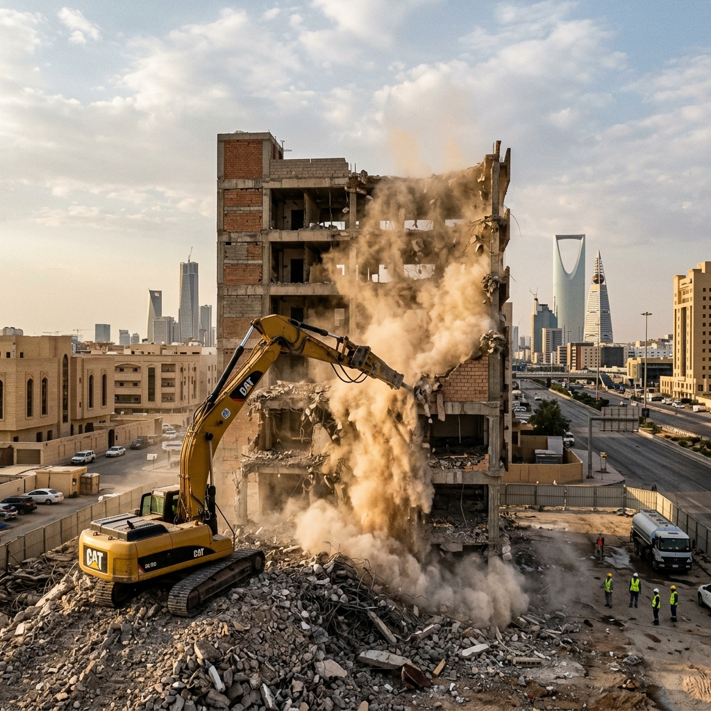هدم مباني وعمائر - مؤسسة أعالي اسيا التطويرية للمقاولات العامة